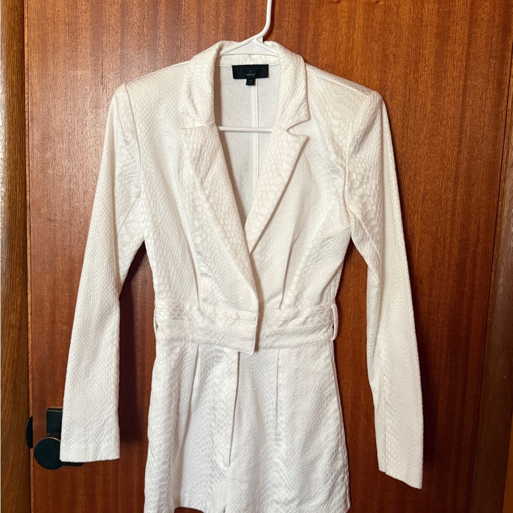 Michael Costello X REVOLVE Harley White Snakeskin Women's Blazer Romper